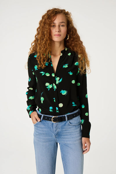 Fabienne Chapot Collina Blouse - Black / Green Zest