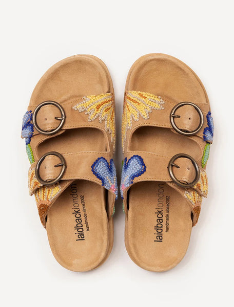 Laidback London Clay French Knot Mustard Suede - Multi