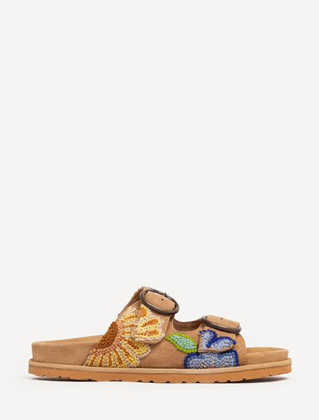 Laidback London Clay French Knot Mustard Suede - Multi