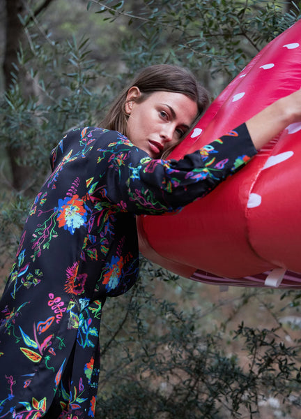 Coster Copenhagen V Neck Belted Dress - Glow Print