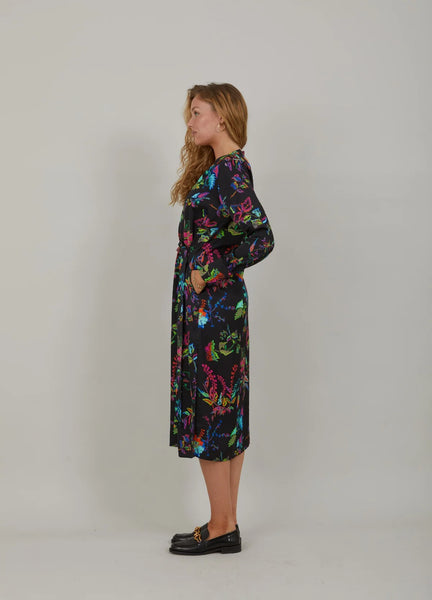 Coster Copenhagen V Neck Belted Dress - Glow Print