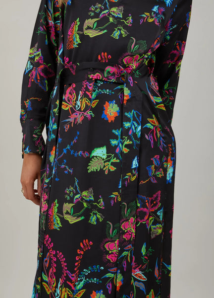 Coster Copenhagen V Neck Belted Dress - Glow Print