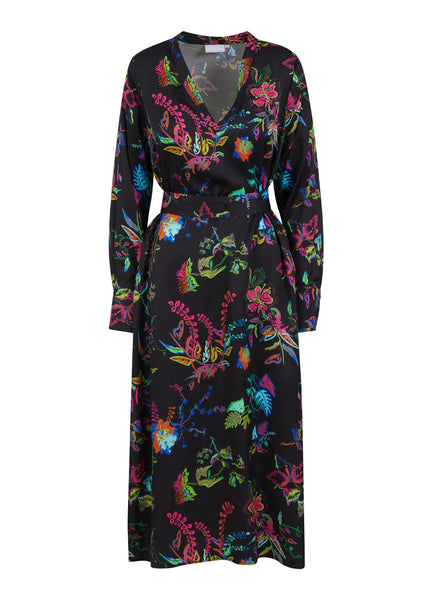Coster Copenhagen V Neck Belted Dress - Glow Print