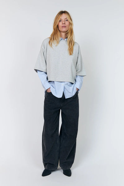 Lollys Laundry DanLL Boxy Sweatshirt - Marl Grey