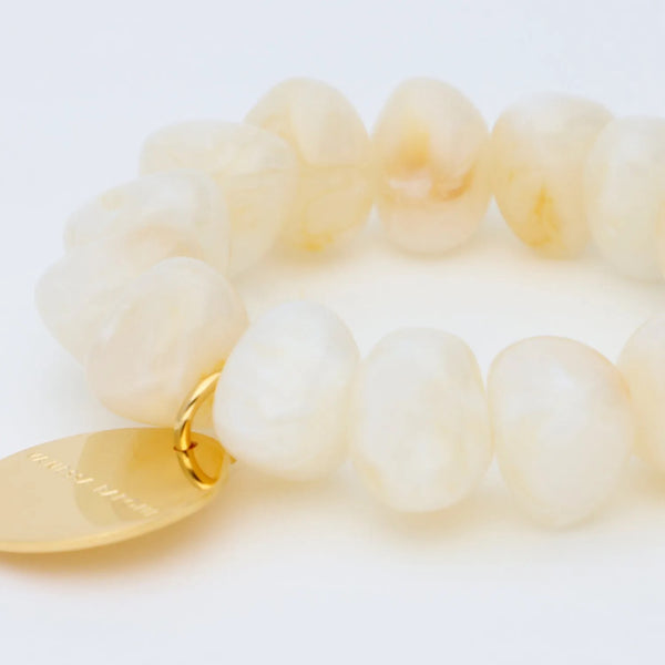 VANESSA BARONI Stone Flex Bracelet - Pearl Marble