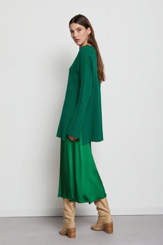 Ottod’Ame Viscose Midi Skirt - Emerald