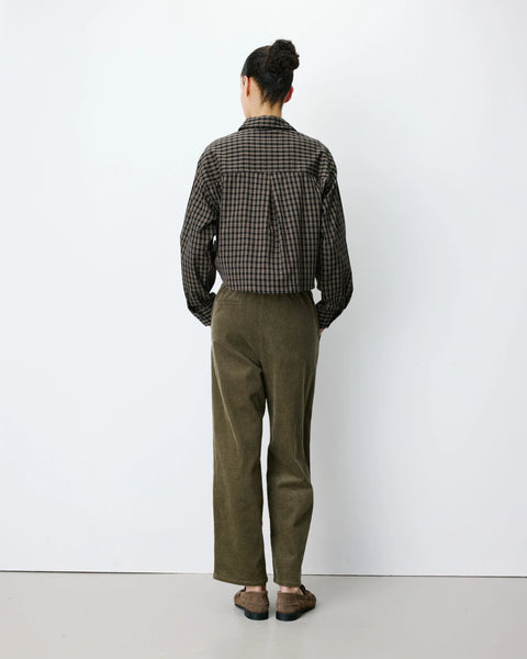 Grace & Mila Liberty Corduroy Trousers with Drawstring - Khaki