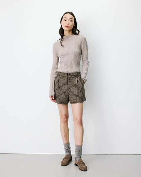 Grace & Mila Arsenio Checked Shorts - Coffee