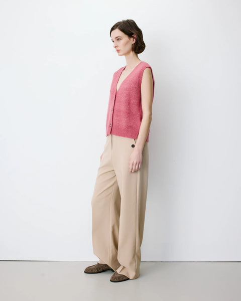 Grace & Mila Nars Sleeveless V-Neck Cardigan - Blush