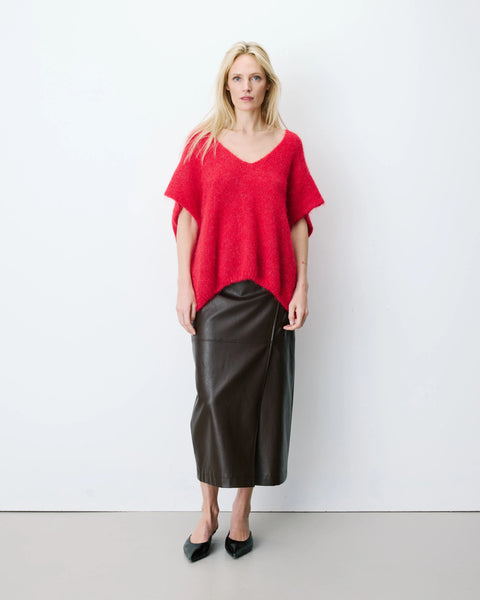 Grace & Mila Atticus Oversized Sleeveless Knit - Rouge