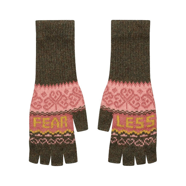 Black & Beech Fearless Fingerless Glove in Kelp
