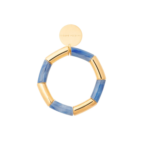 Vanessa Baroni Flex Bracelet Gold - Ocean Blue