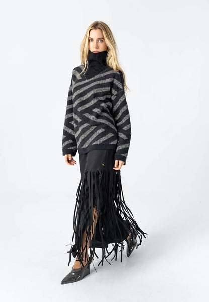 Coster Copenhagen Fringe Skirt - Black