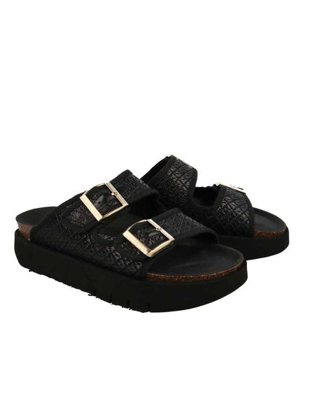Genuins Hawaii Raffia Platform - Black