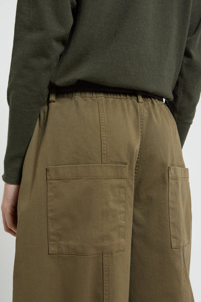 Ottod'Ame Gaberdine Balloon Trousers - Khaki