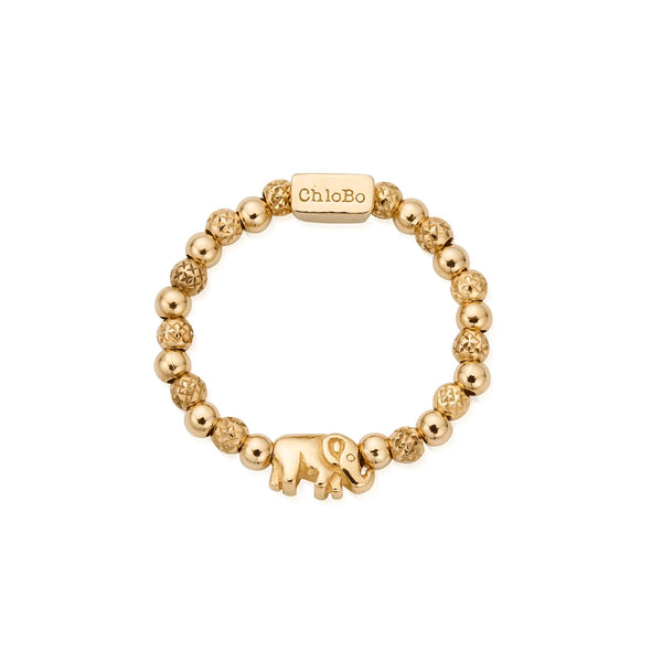 ChloBo Lucky Elephant Ring - Gold