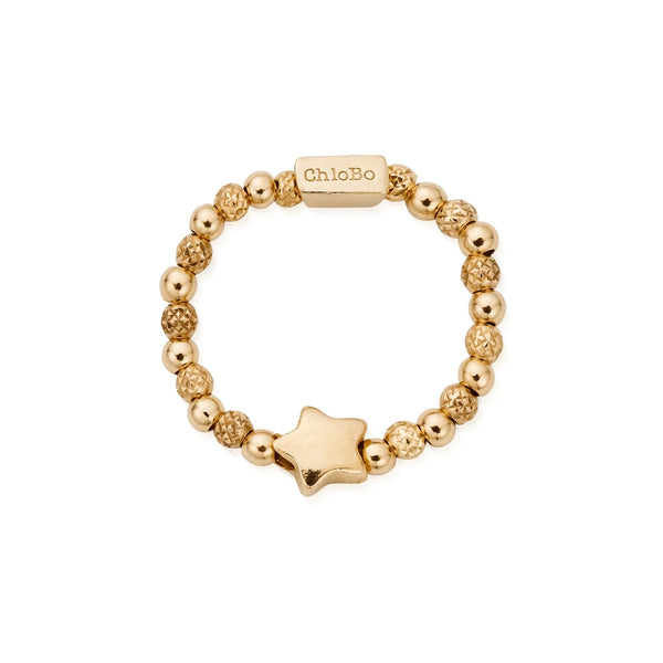 ChloBo Inset Star Ring - Gold
