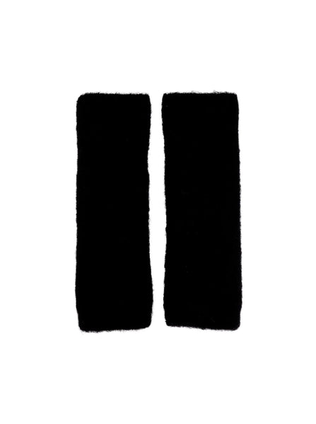 Black Colour BCGinger Alpaca Wrist Warmers - Black