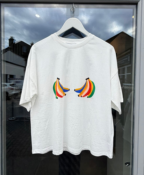 Never Fully Dressed Banana Boob T-Shirt - White