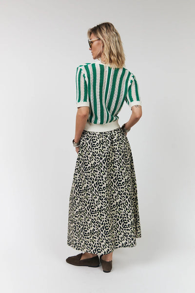 Lollys Laundry IslaLL Leopard Print Maxi Skirt - Yellow
