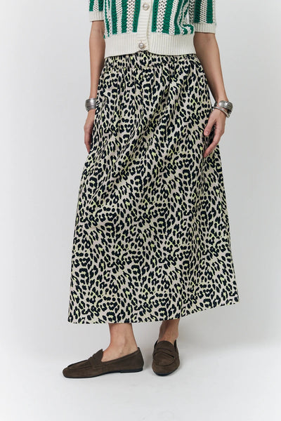 Lollys Laundry IslaLL Leopard Print Maxi Skirt - Yellow