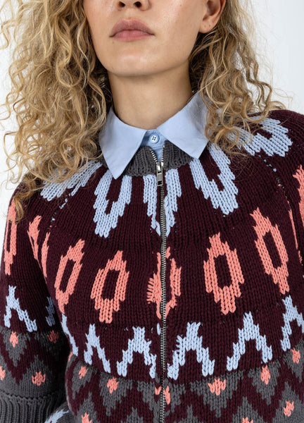 Coster Copenhagen Knitted Zipper Jacket - Mix