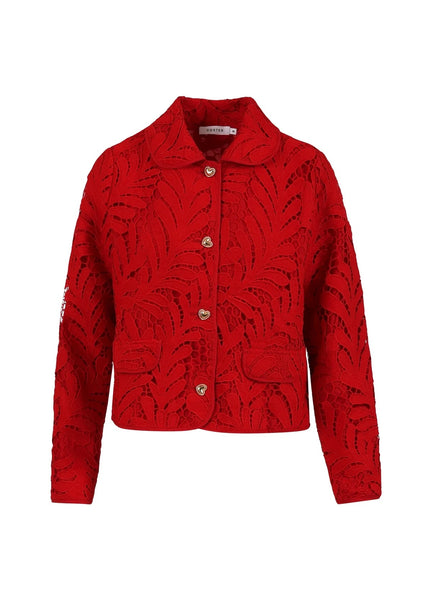 Coster Copenhagen Lace Blouse - Scarlet Red