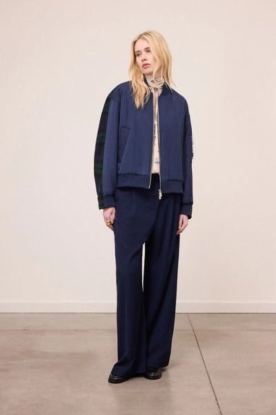 Ottod'Ame Short Bomber Jacket - Navy