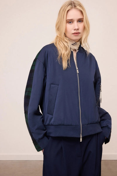 Ottod'Ame Short Bomber Jacket - Navy