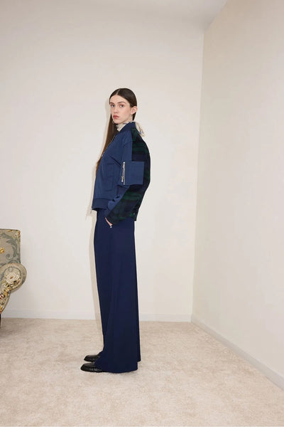 Ottod'Ame Short Bomber Jacket - Navy
