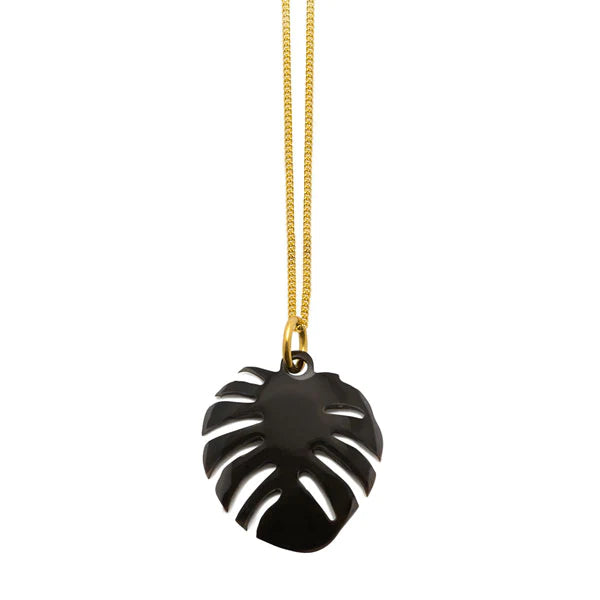 Branch Jewellery Palm Leaf Necklace - Black Horn