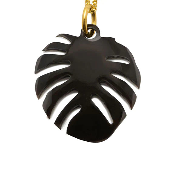 Branch Jewellery Palm Leaf Necklace - Black Horn