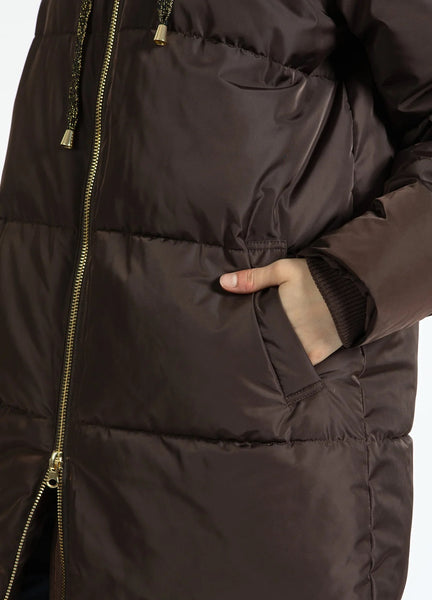 Coster Copenhagen Long Puffer Coat - Dark Brown