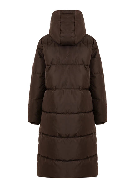 Coster Copenhagen Long Puffer Coat - Dark Brown