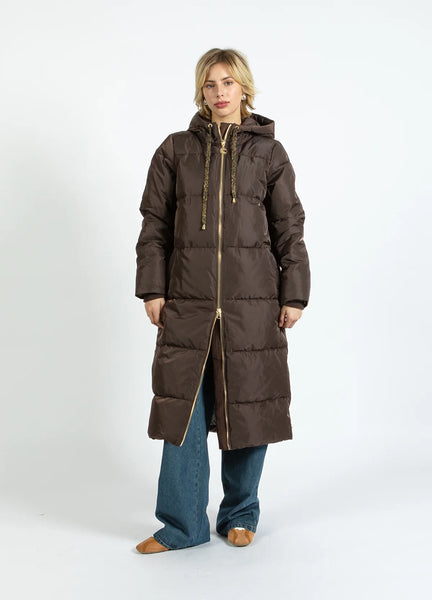 Coster Copenhagen Long Puffer Coat - Dark Brown