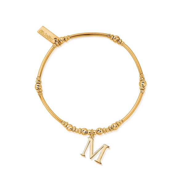 ChloBo Iconic Initial Bracelet 'M' Gold