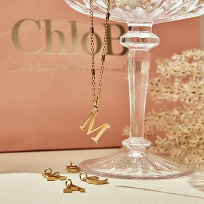 ChloBo Iconic Initial Necklace 'M' - Gold
