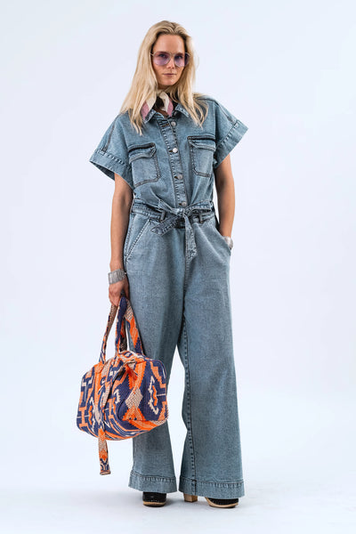 Lollys Laundry Mathilde Denim Jumpsuit - Denim