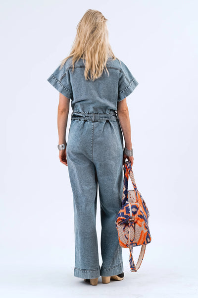 Lollys Laundry Mathilde Denim Jumpsuit - Denim
