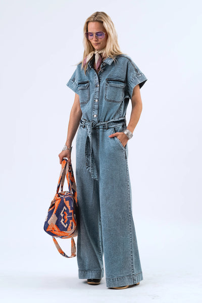 Lollys Laundry Mathilde Denim Jumpsuit - Denim