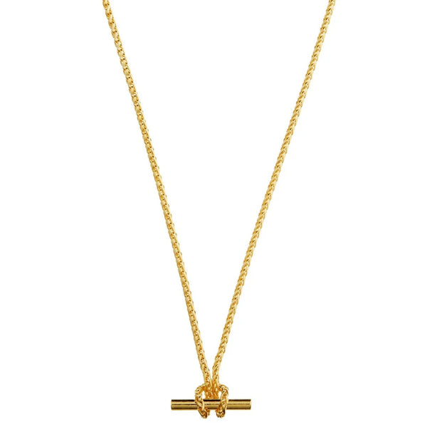 Orelia Jewellery T-Bar Chain Knot Necklace - Gold