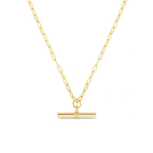 Orelia Jewellery Chunky T-Bar Mid Length Necklace - Gold