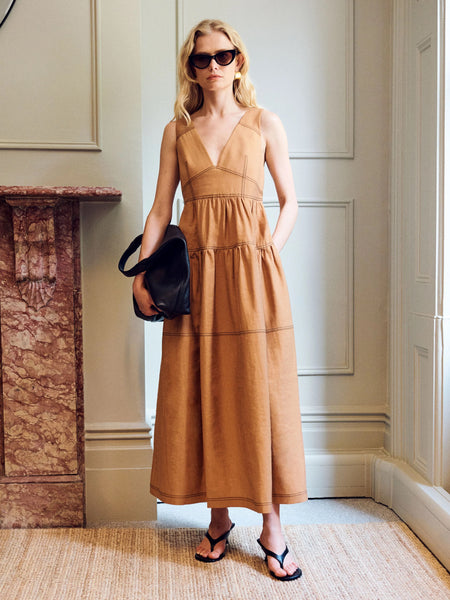 Vivere Polly Sundress - Camel