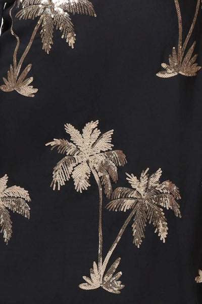 Traffic People Palms Of Gold Wrap Skirt - Black