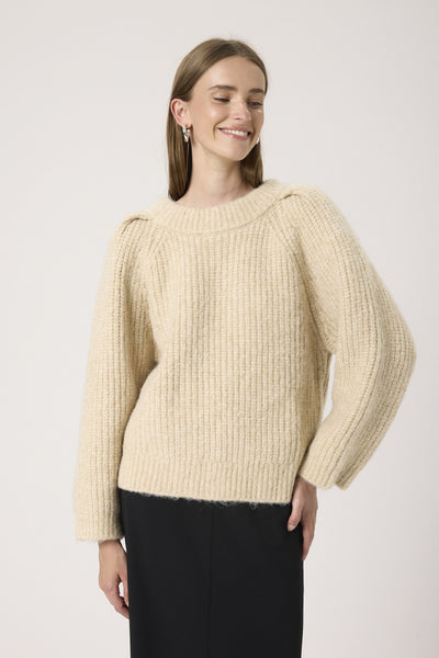 Soaked In Luxury SLPleoni Pullover - Doeskin Melange