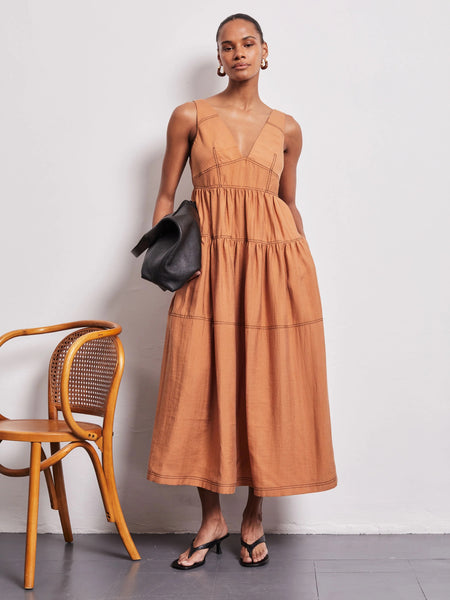 Vivere Polly Sundress - Camel