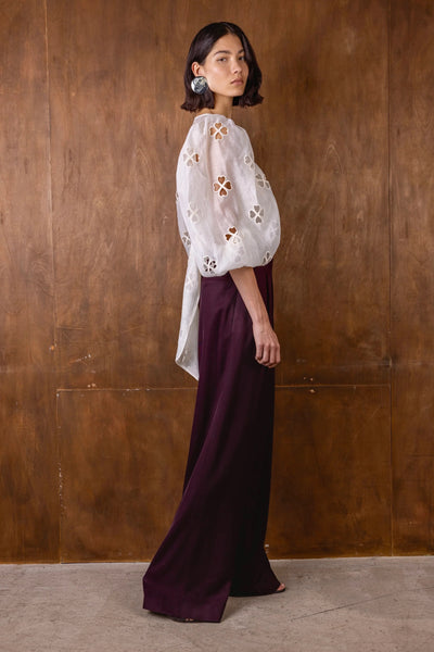 Vi.ve.re Orla Sheer Top - Ecru