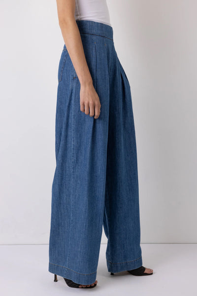 Vi.ve.re Nellie Denim high Waist Wide Leg Trousers