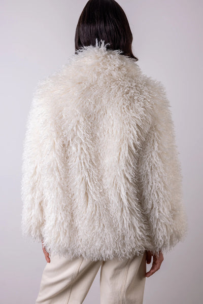 Vi.ve.re Charlie Shaggy Coat - Cream