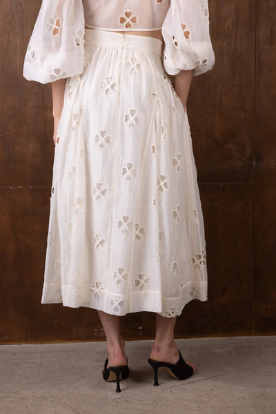 Vi.ve.er Enid Sheer Skirt - Ecru